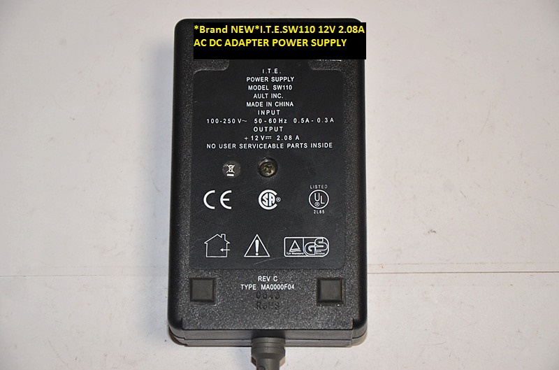 *Brand NEW*SW110 I.T.E.12V 2.08A AC DC ADAPTER POWER SUPPLY